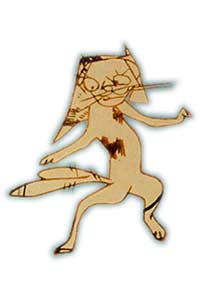 壁の無駄描きの猫