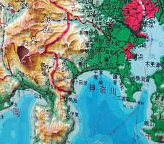 立体地形図(関東)